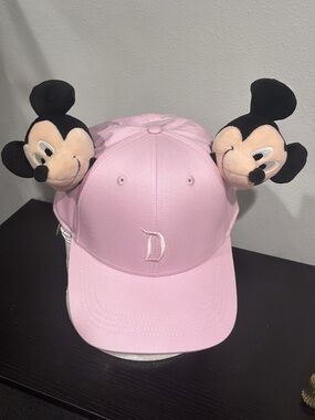 Disneyland Pink Customizable Cap with Mickey Mouse Plushies - NWT!!